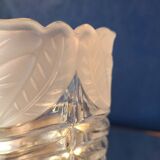 Antique crystal vase, floral pattern