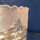 Antique crystal vase, floral pattern