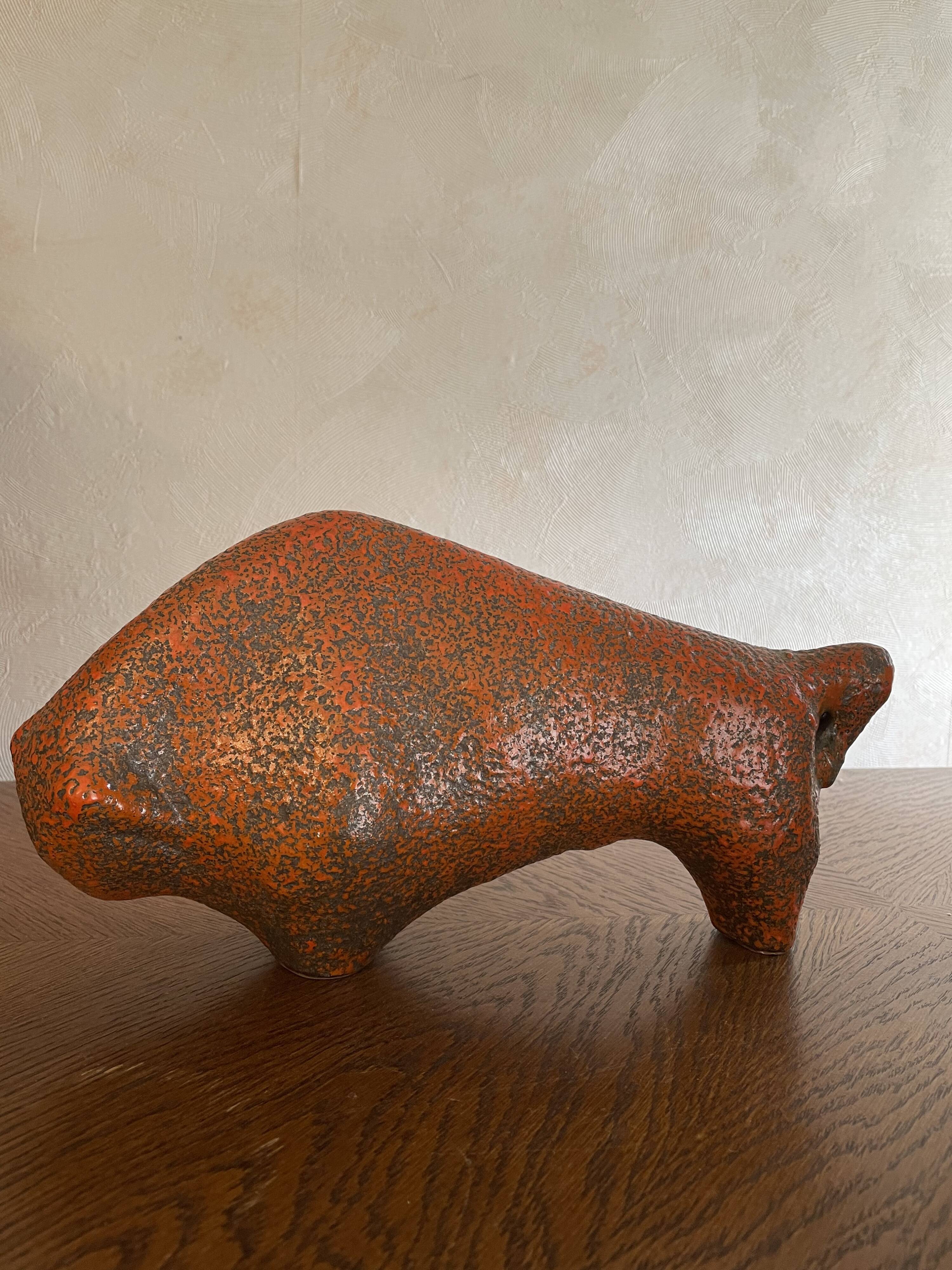 Ceramic bull from the 1970s