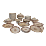 Ancien Service vaisselle Jules Vieillard Bordeaux, modèle Louis XV, 73 pièces