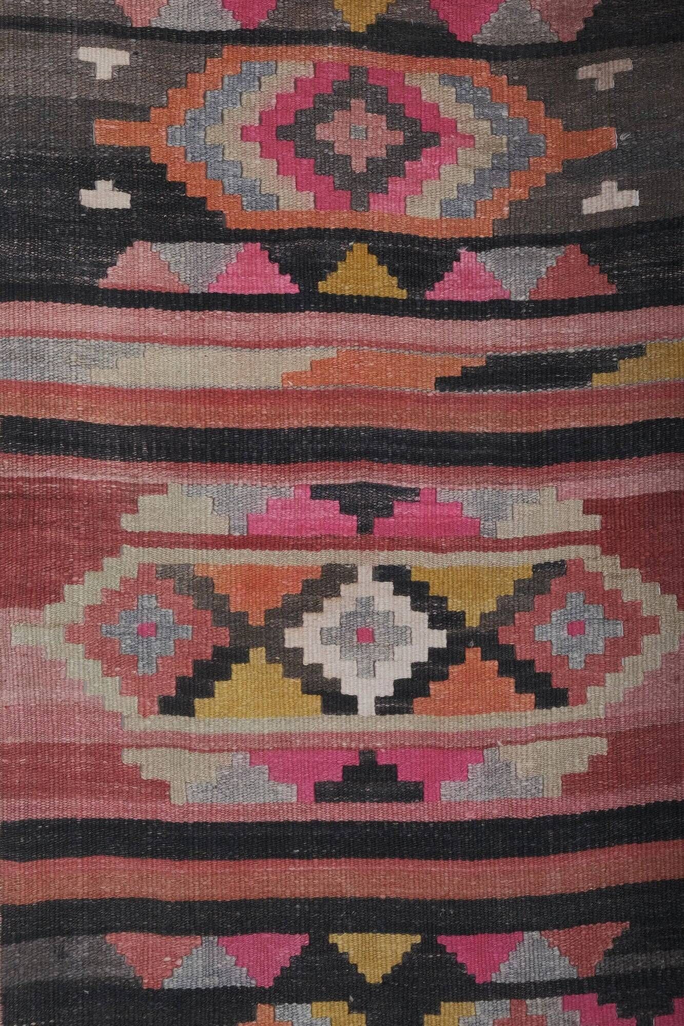 Vintage Turkish hallway rug 70x698 cm