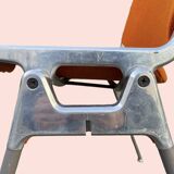 Set of 4 orange DSC 106 chairs Giancarlo Piretti for Castelli