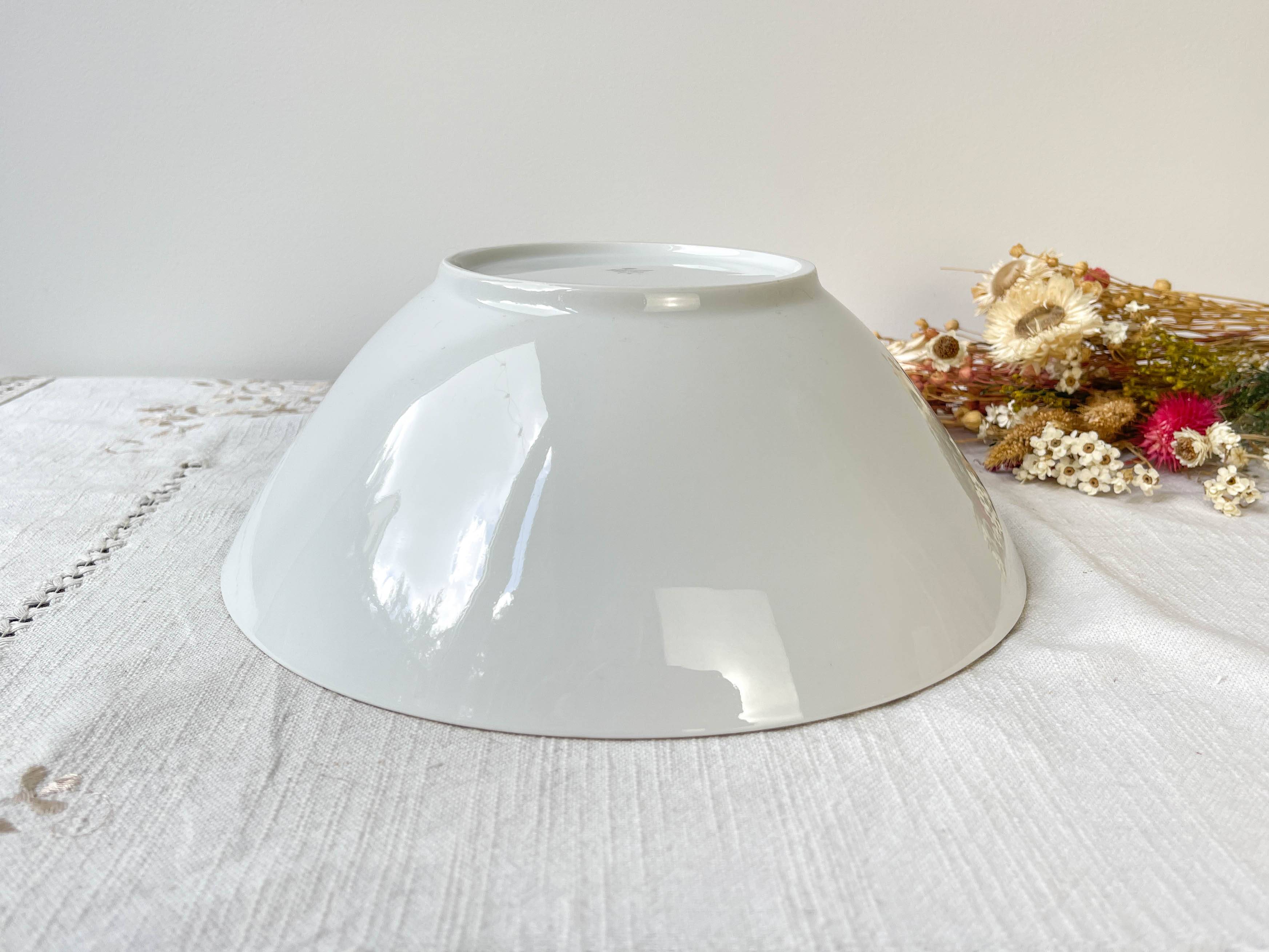Saladier porcelaine blanche dorée BAVARIA modèle "Annabell"