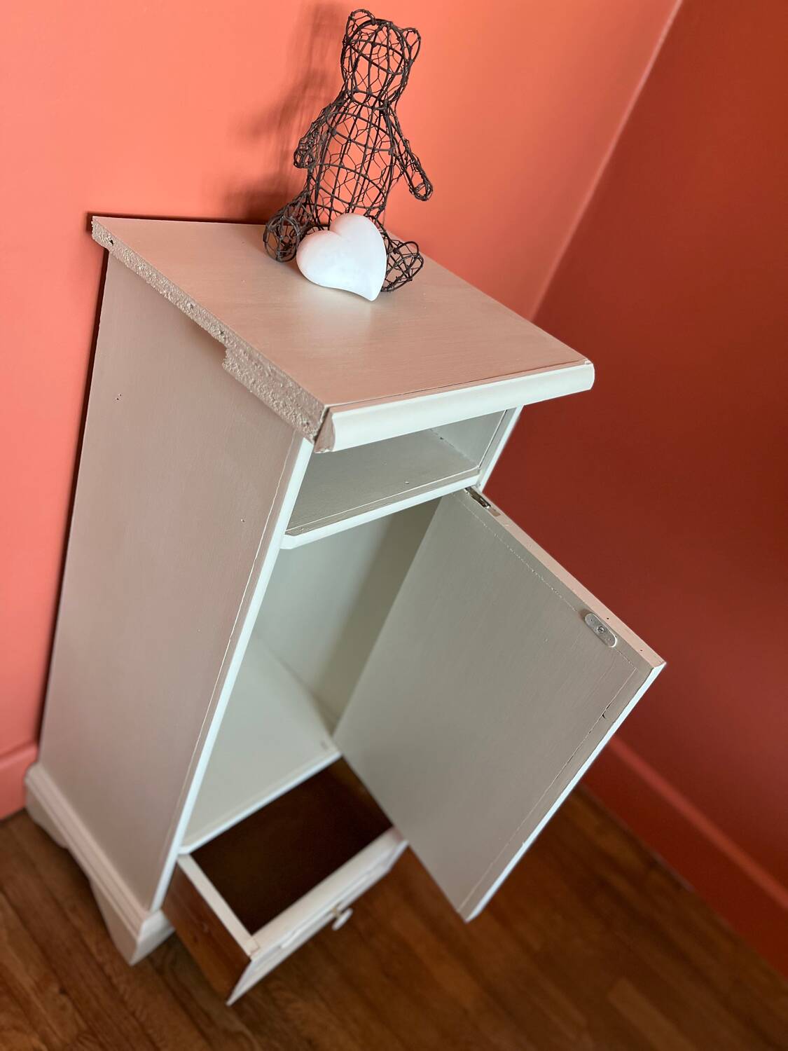 Antique bedside table refurbished