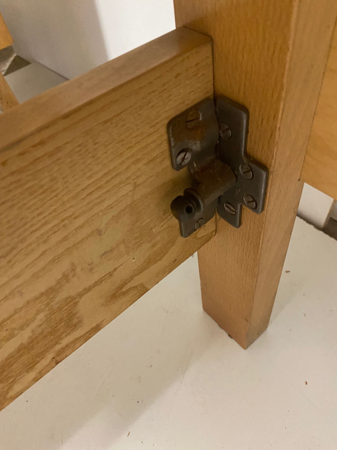 Vintage bed and bedside