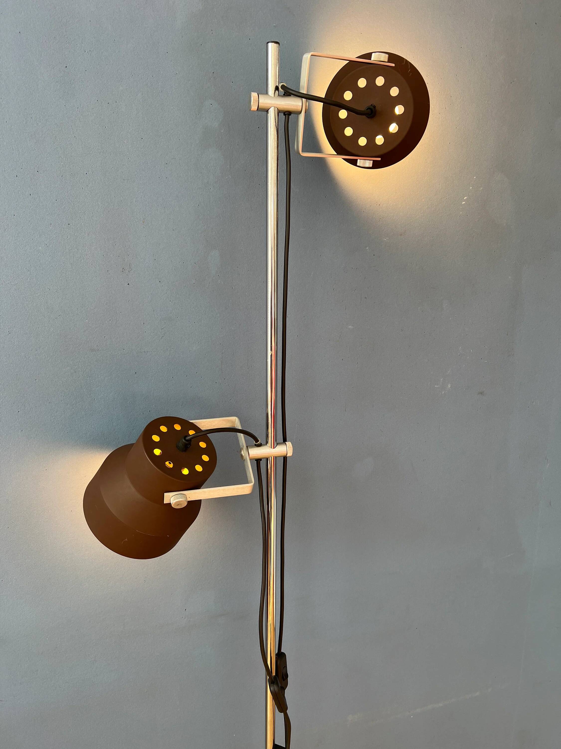 Mid-century Space Age brown Anvia floor lamp