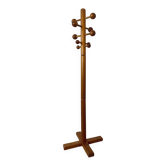 Pine coat rack with 10 hooks, 1970s.