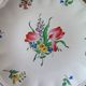 Kg luneville "street lamp" plate cake dessert earthenware hand-painted flowers ø 27 cm