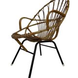 Rattan chair by Dirk van Sliedregt Rohe Noordwolde 1960 in the Netherlands