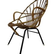 Rattan chair by Dirk van Sliedregt Rohe Noordwolde 1960 in the Netherlands