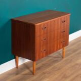 Retro Teak 1960s Bedside Chest Of Drawers