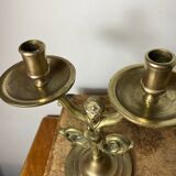 Paire de chandeliers en bronze