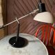 Aluminor desk lamp in white and black lacquered metal, 1960.