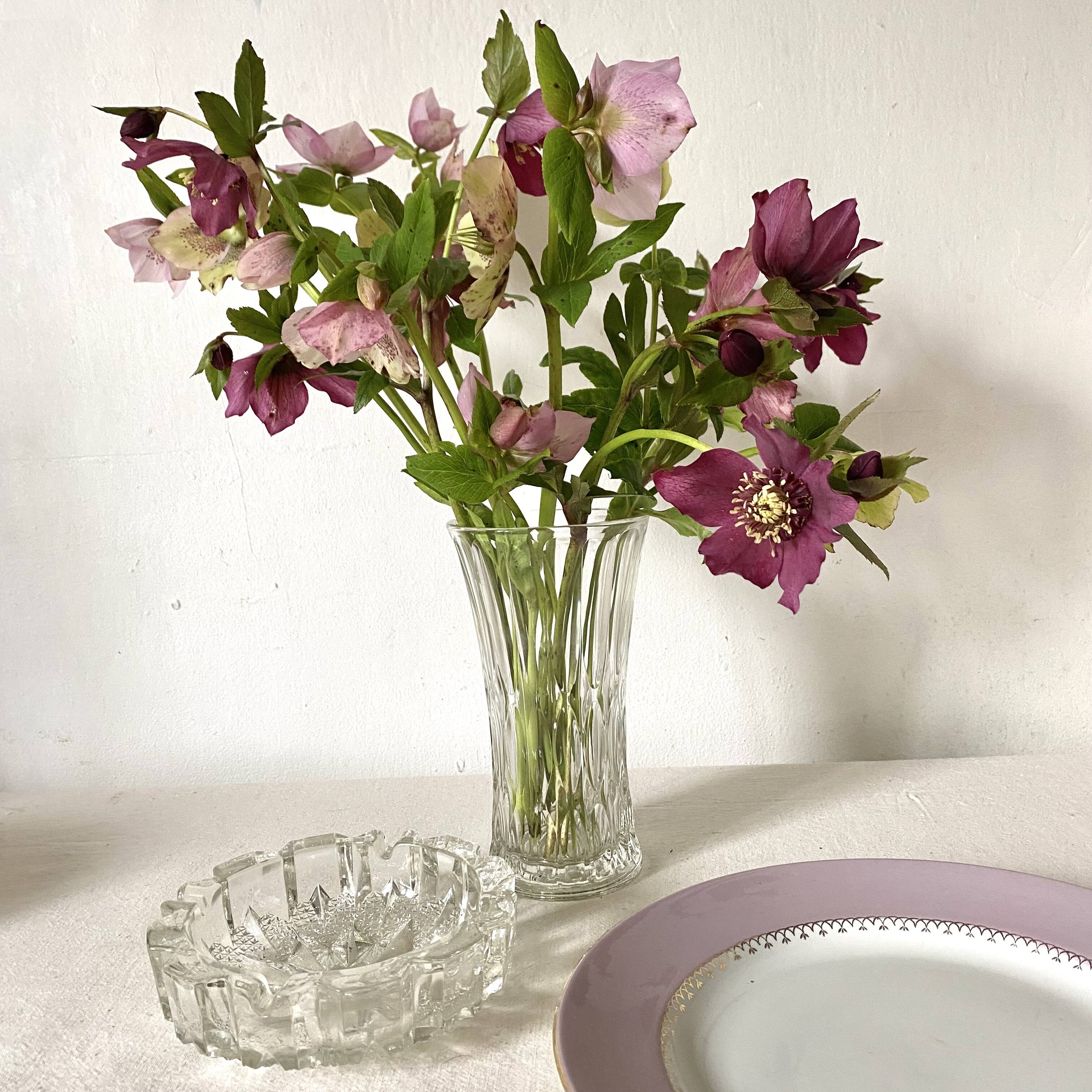 Vintage molded glass vase