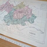 Savoie, map printed in 1883.