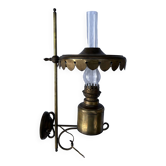 Applique murale cuivre lampe à pétrole vintage