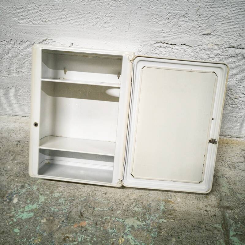 Metal bathroom cabinet