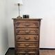 Antique chest of drawers with 5 solid wood drawers (Louis XV style)