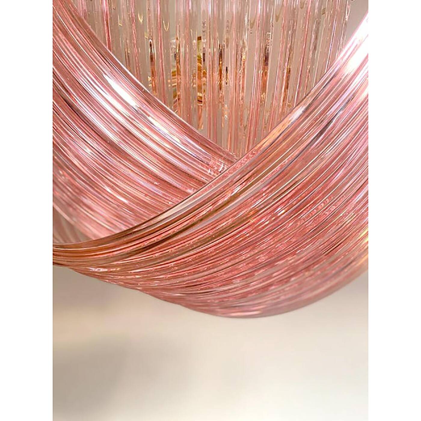 Contemporary Exagonal Bundled Triedro Murano Glass Chandelier