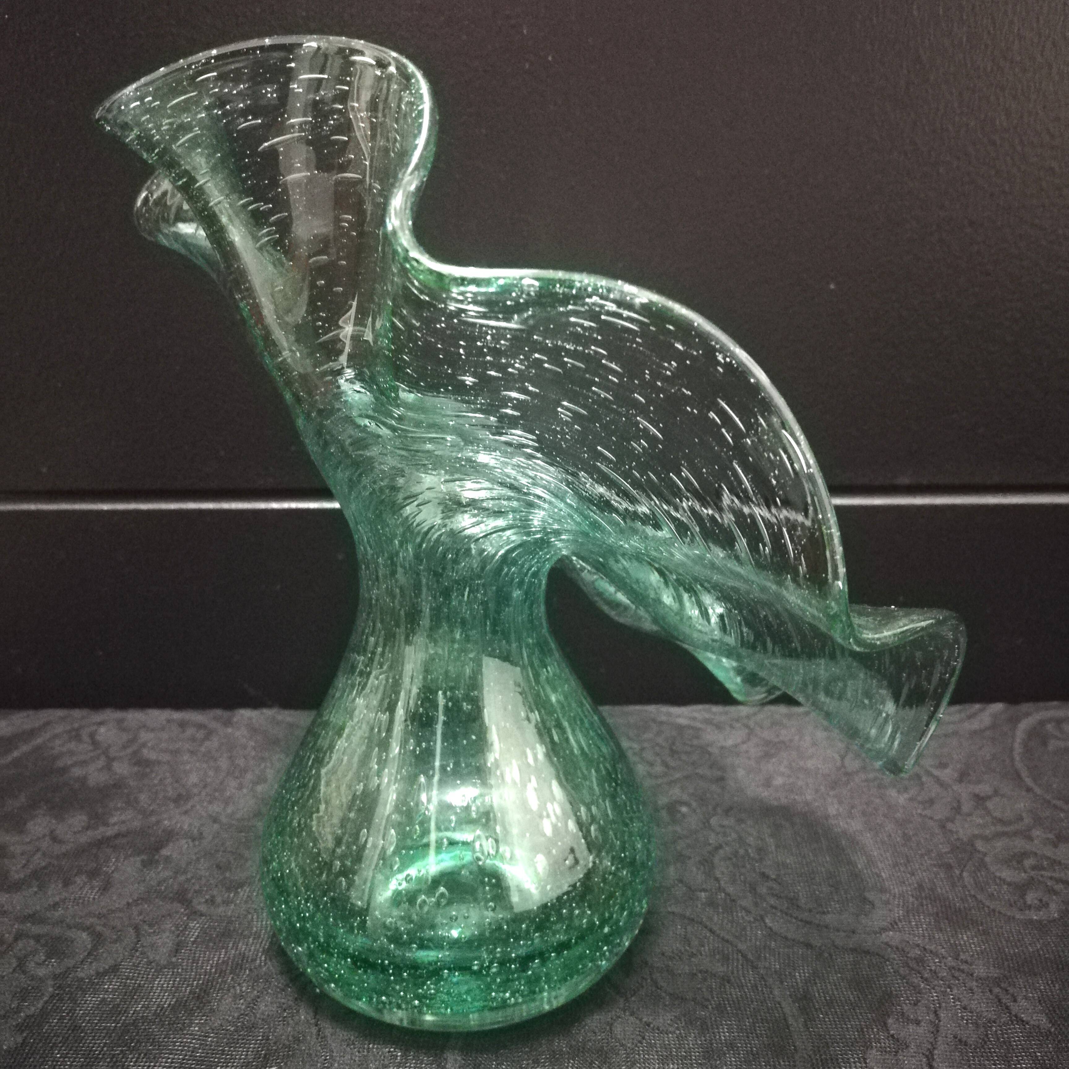 Bubble glass vase