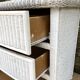80s rattan chest of drawers