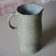 Glazed ceramic jug, signed vintage jug, pitcher, carafe, kitchen, collection