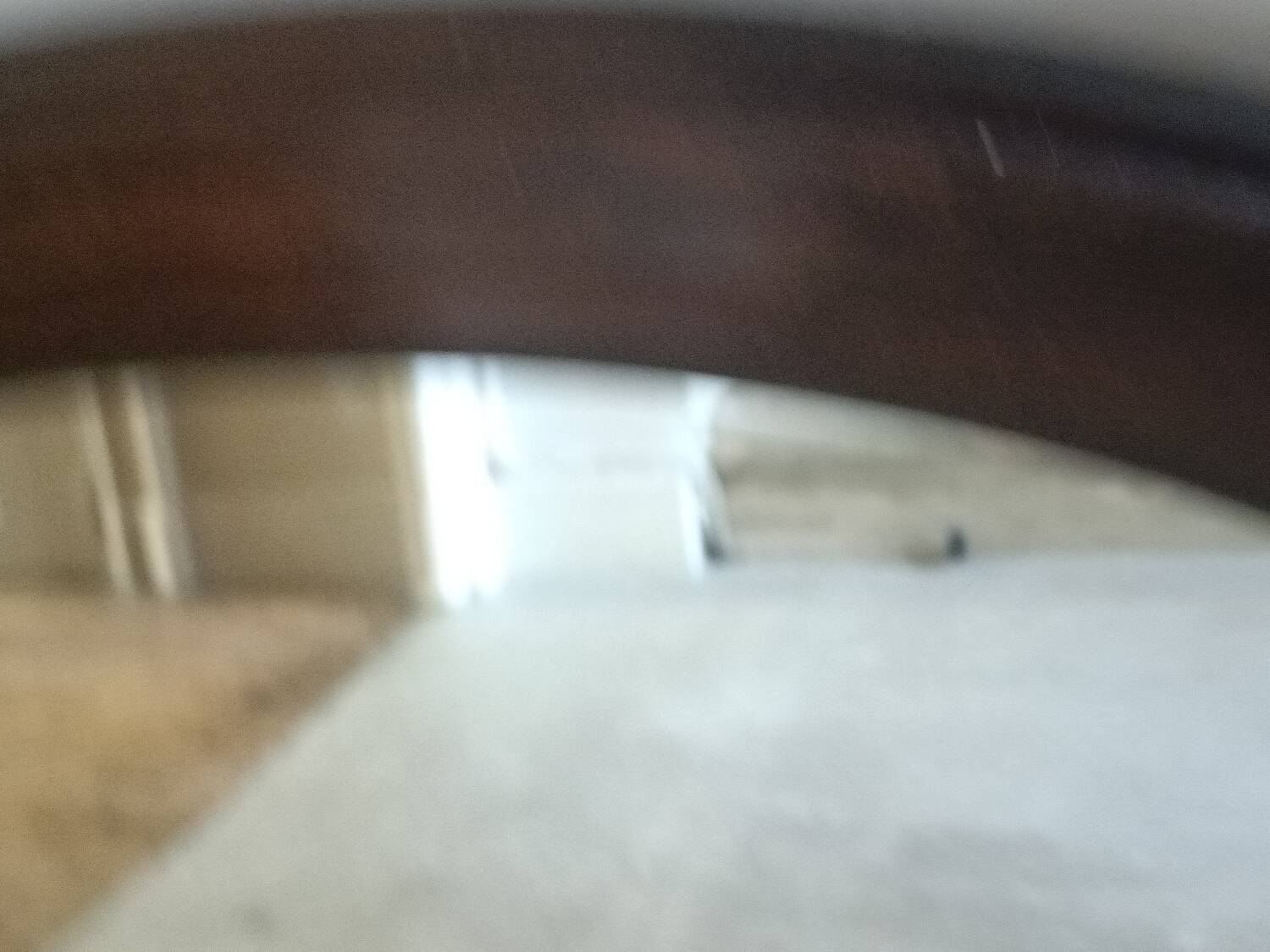 Miroir ovale bois massif 1950