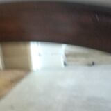 Miroir ovale bois massif 1950