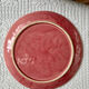 Round plate pink cabbage earthenware