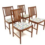 4 chaises scandinave en teck, Suède, 1960