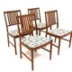 4 Scandinavian teak chairs, Sweden, 1960