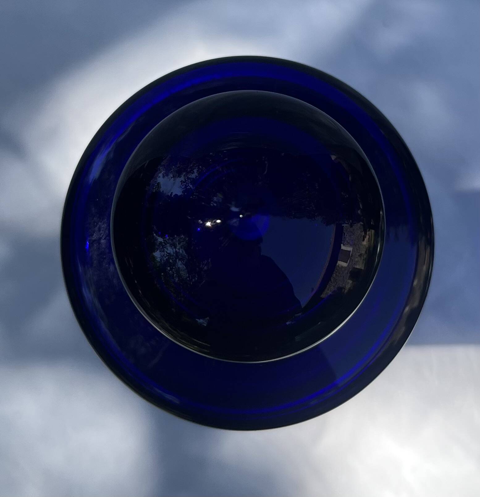 Pot d'apothicaire bleu cobalt vintage