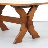 Vintage Rustic Brutalist Dining Table