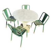 Ensemble table et 4 chaises de jardin
