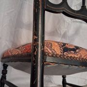 Chaise Napoléon III en bois noirci