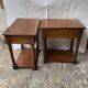 Pair of cherry wood side tables