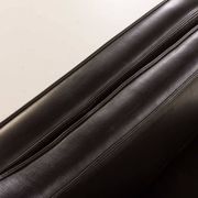 Danish black aniline leather sofa by Hurup, 1980s