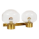 Large vintage brass and mouth blown glass wall light