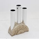 Italian travertine umbrella rack by F.lli Mannelli