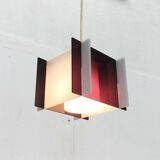 Mid-century space style acrylic cube pendant lamp, 1960s
