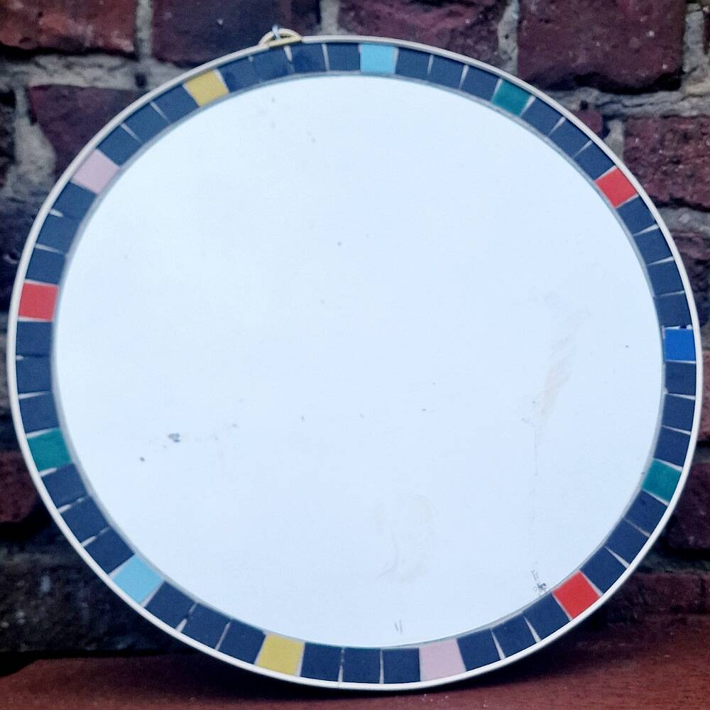 Vintage ceramic tile mirror