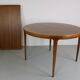 Swedish walnut dining table by B. Fridhagen for Bodafors, 1960s