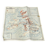 Old double-sided school map, Rossignol edition