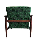Mid century armchairs in green jacquard, by edmund homa, 1960s, set of two