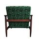 Mid century armchairs in green jacquard, by edmund homa, 1960s, set of two