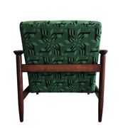 Mid century armchairs in green jacquard, by edmund homa, 1960s, set of two
