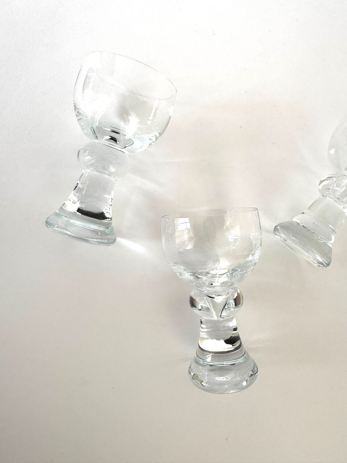 Vintage Holmegaard Per Lutken Hunter Jaeger Design Port Wine Glasses -