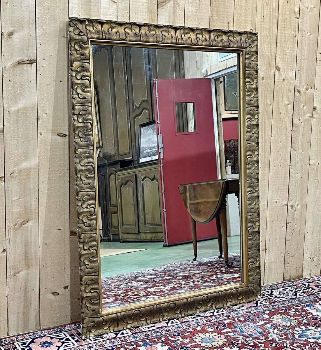 Gilded mirror from the 1930s - 1m09x1m48.