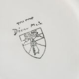 Vintage french 1960s salins tolede - toledo dinner plates black olive