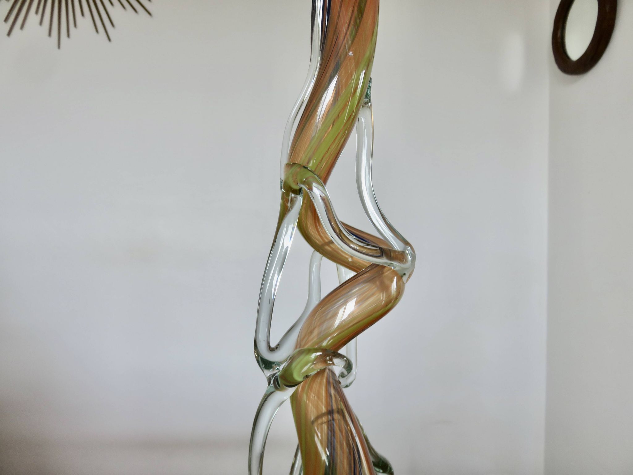 Large soliflore vase made of blown Murano glass, Venetian style, 1970s.